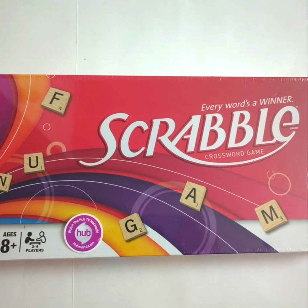 SCRABBLE CROSSWORD TABLE WORD GAME BY PARKER BROTHERS 2007 NEW SEALED - HASBRO